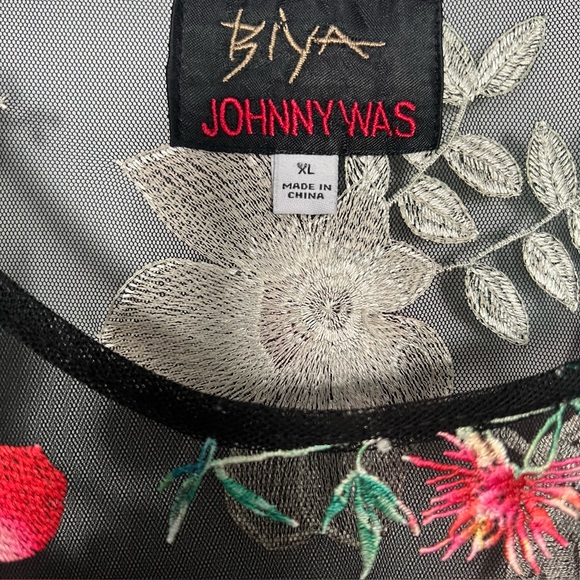 Johnny Was Emilda Floral Mesh Maxi Dress XL - Picture 13 of 13